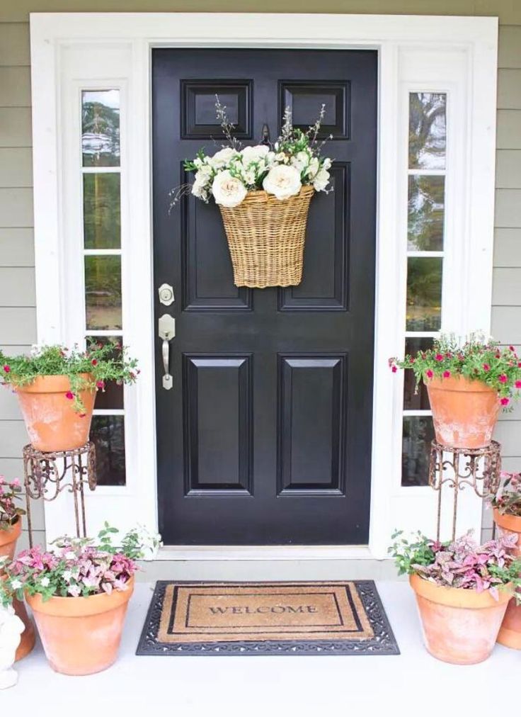 Spring front door decor