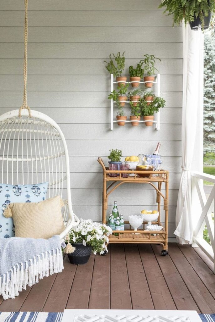 spring porch decor idea