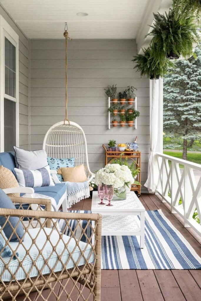 spring porch decor