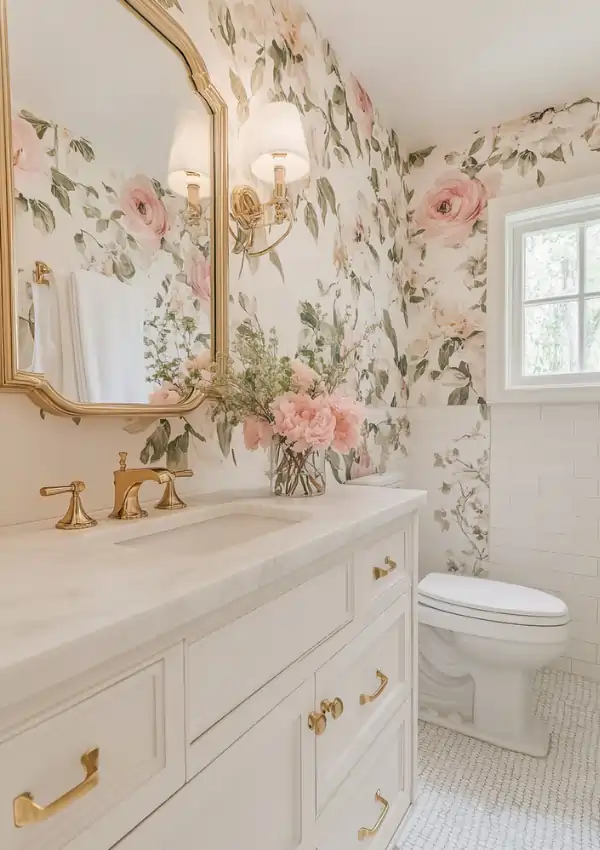 guest bathroom wallpaper ideas