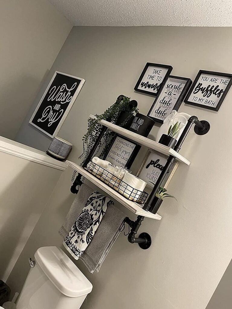 bathroom floating shelves ideas 