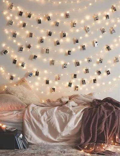 string lights bedroom ideas