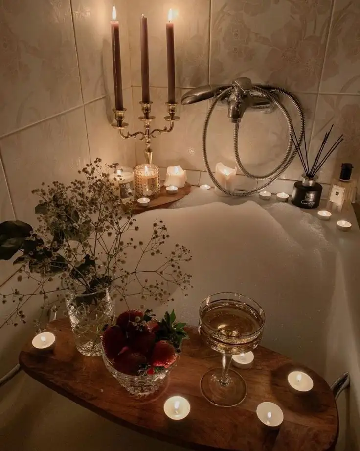 romantic bathtub decoration 
