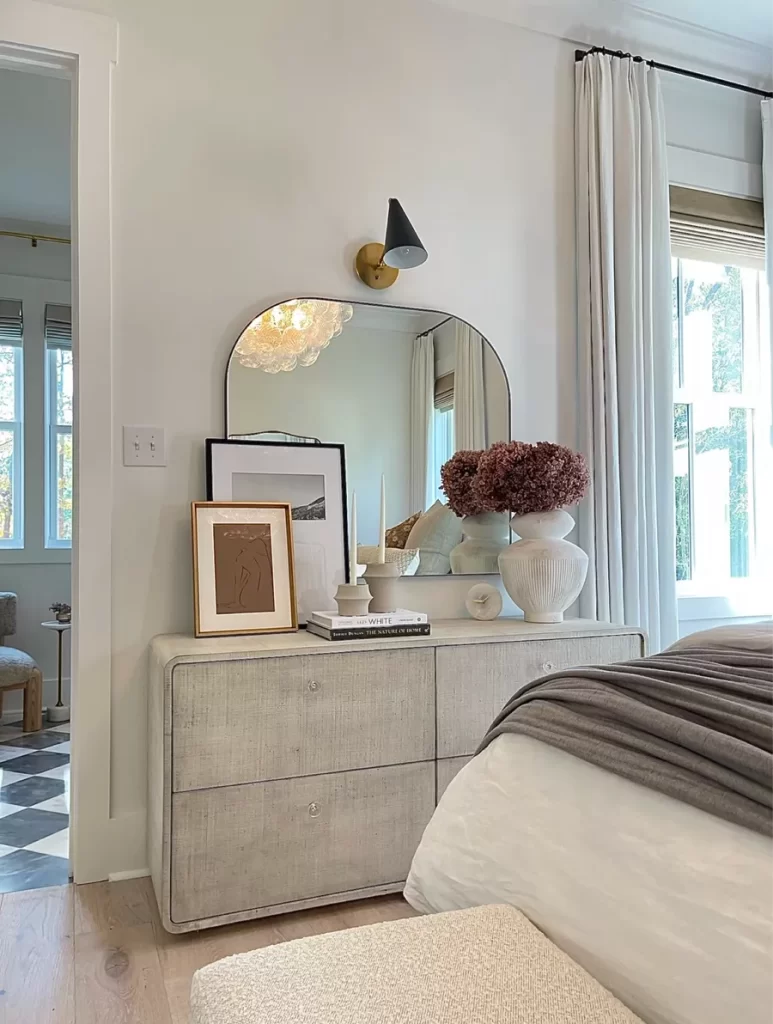 how to decorate a dresser with a mirror 