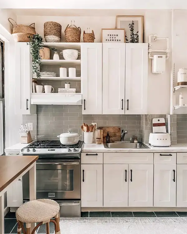 how to decorate the top of kitchen cabinets