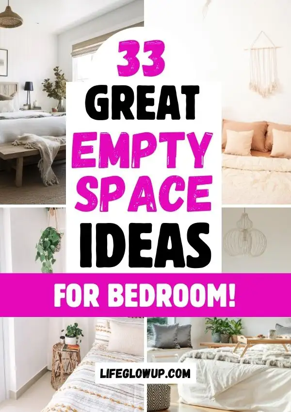how to fill empty space in bedroom