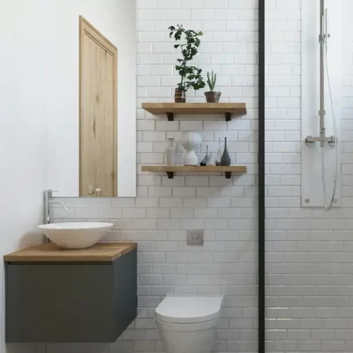 how to fill empty space in your bathroom