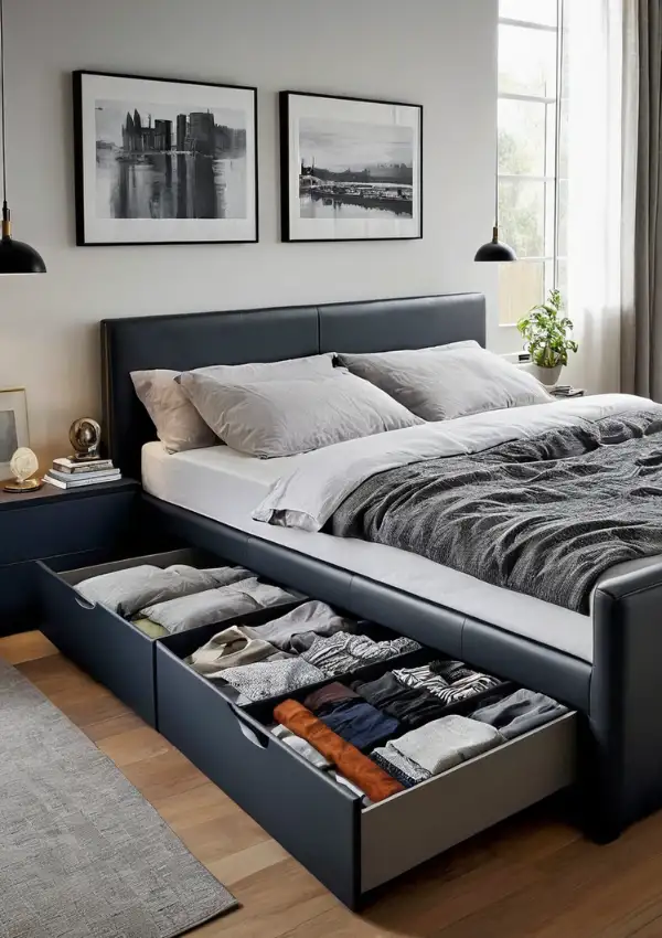 storage ideas for small bedrooms