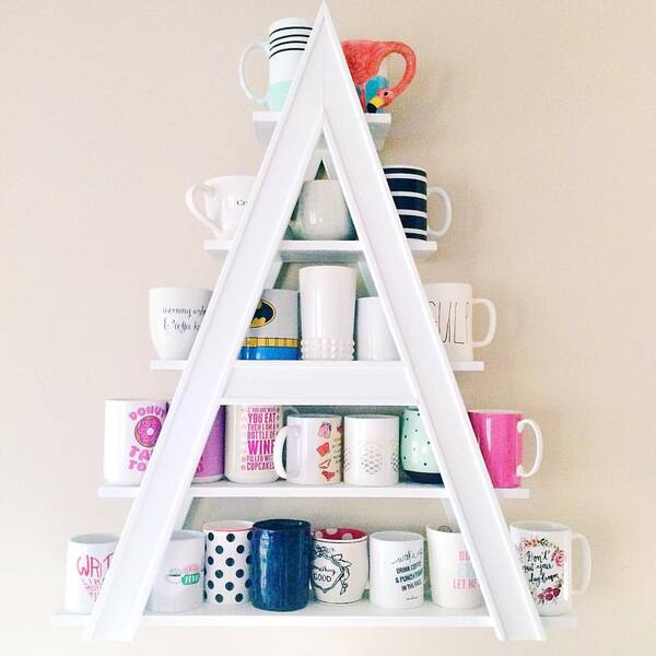 creative ways to display coffee mugs