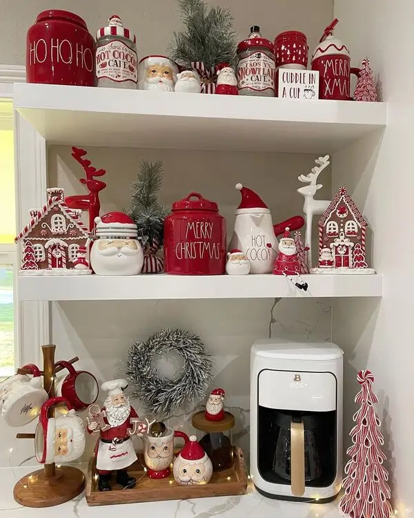 kitchen cabinet christmas decor ideas