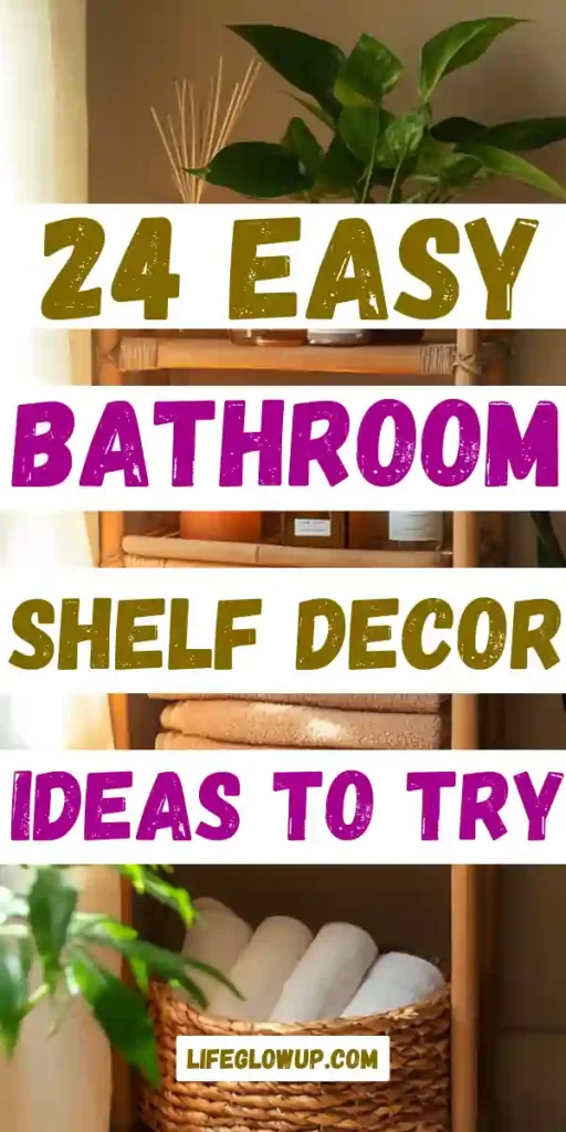 bathroom shelf decor ideas