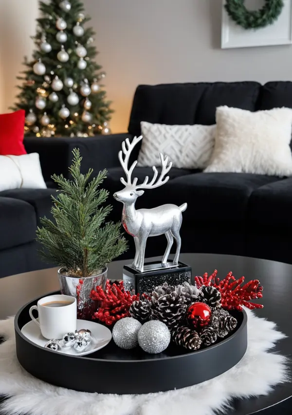 christmas decor ideas for coffee table