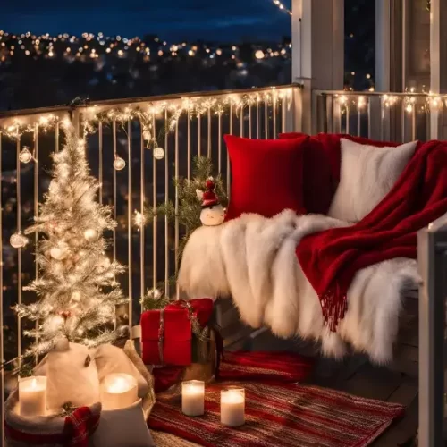 christmas decor ideas for balcony