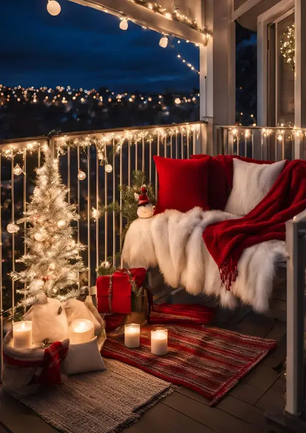 christmas decor ideas for balcony