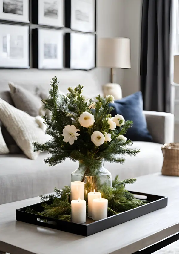 christmas decor ideas for coffee table