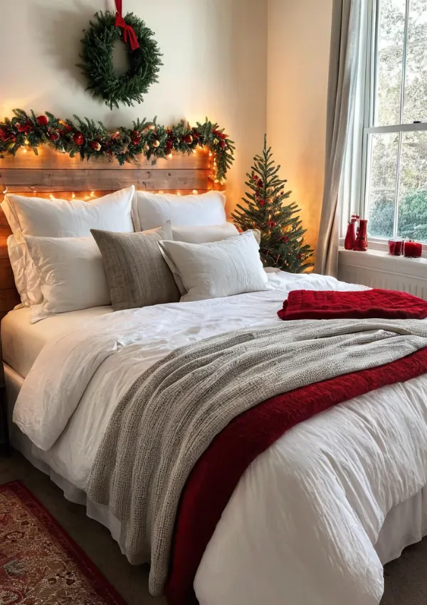 christmas decor ideas for bedroom