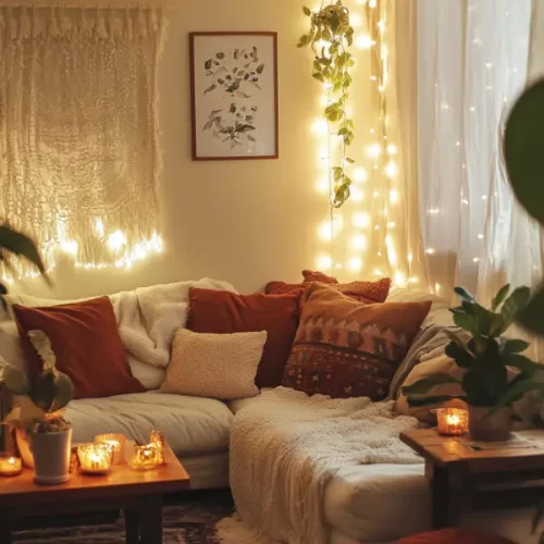 how to make a living room cozy on a budget