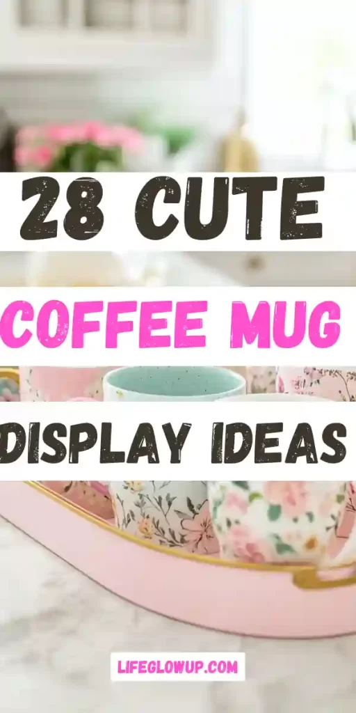 cute ways to display coffee mugs