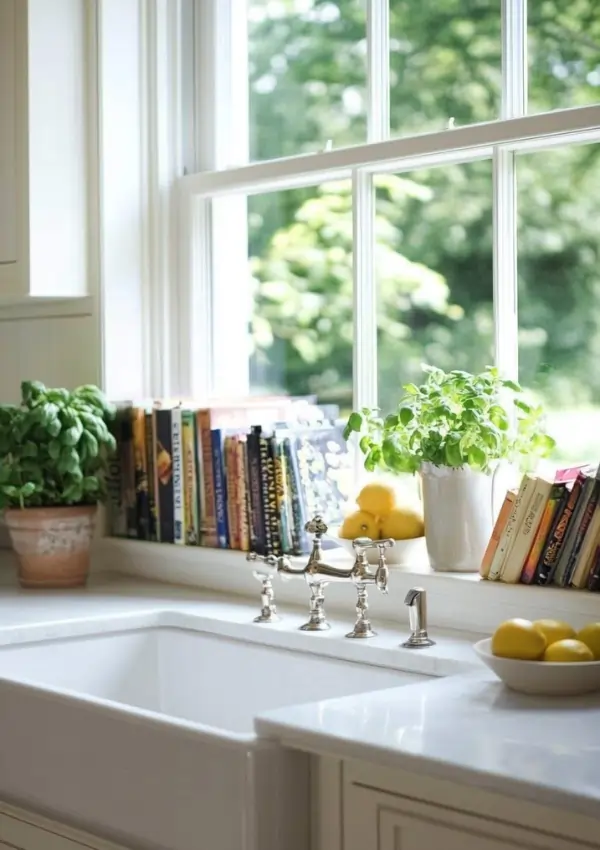 decorating kitchen window over sink