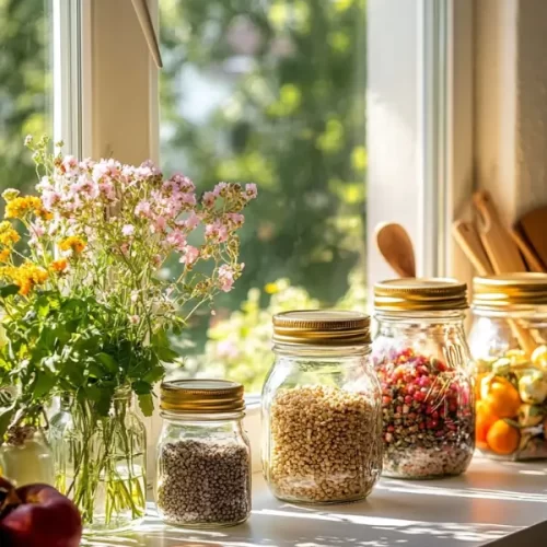 kitchen windowsill decor ideas