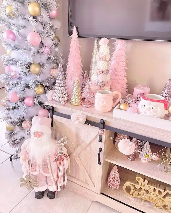 pink christmas decor ideas