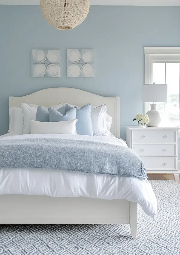 blue and white coastal bedroom ideas