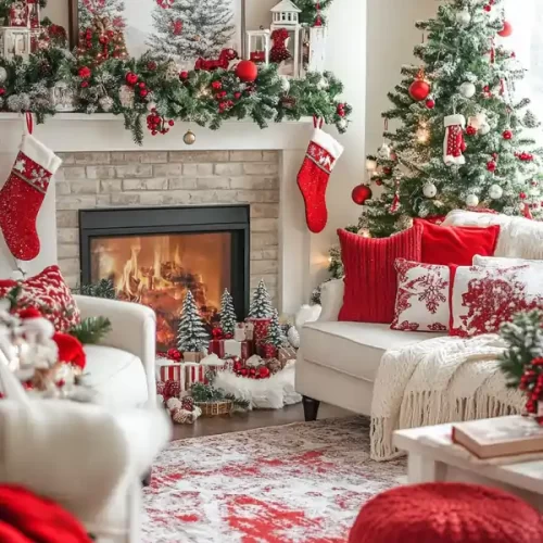 red and green christmas decorating ideas