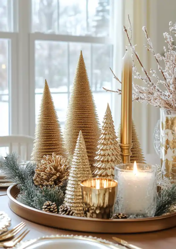 old money winter tray decor ideas