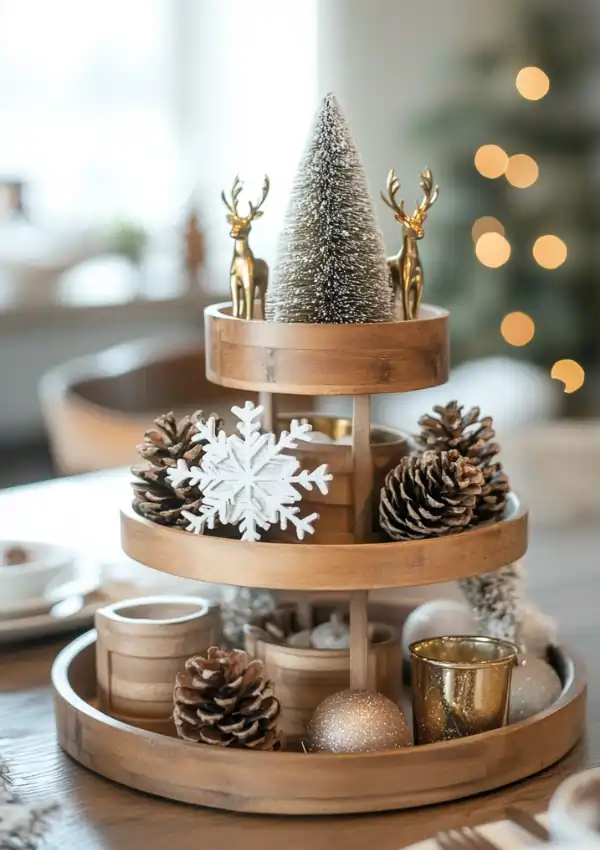 tiered christmas tray decor ideas