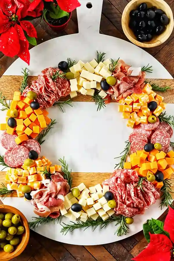 christmas wreath charcuterie board ideas