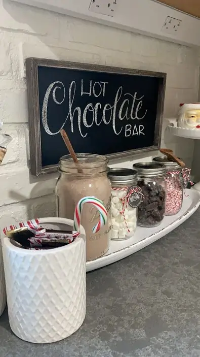 christmas hot chocolate bar