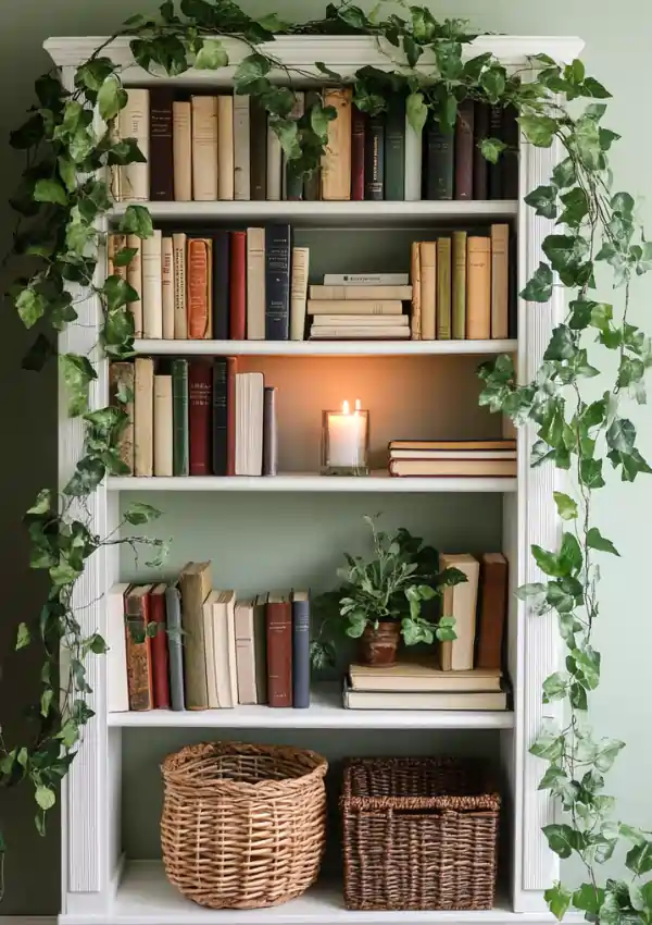 white bookshelf decor ideas