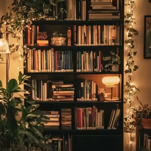 black bookshelf decor ideas