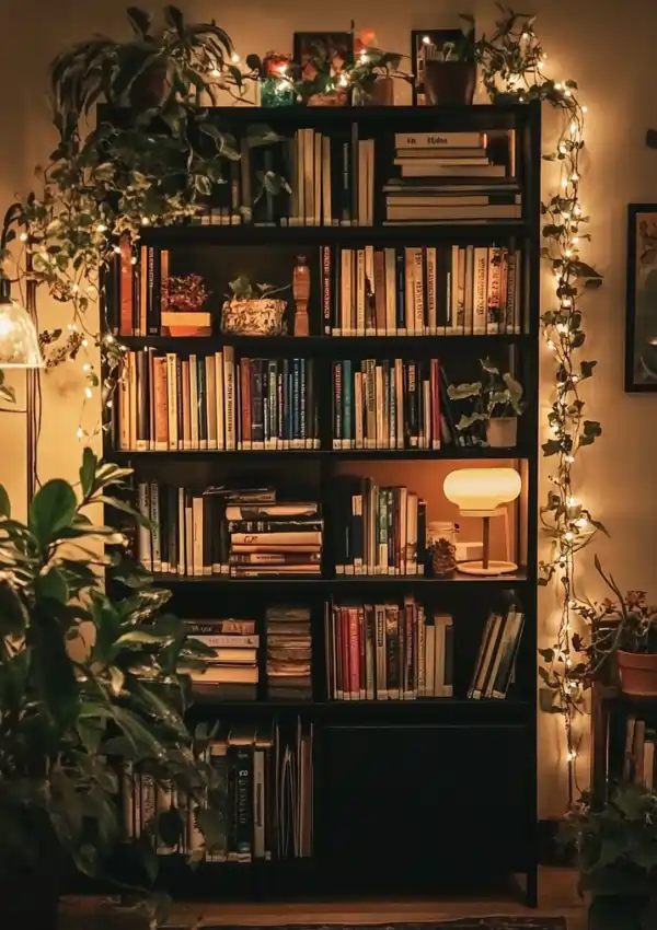 black bookshelf decor ideas