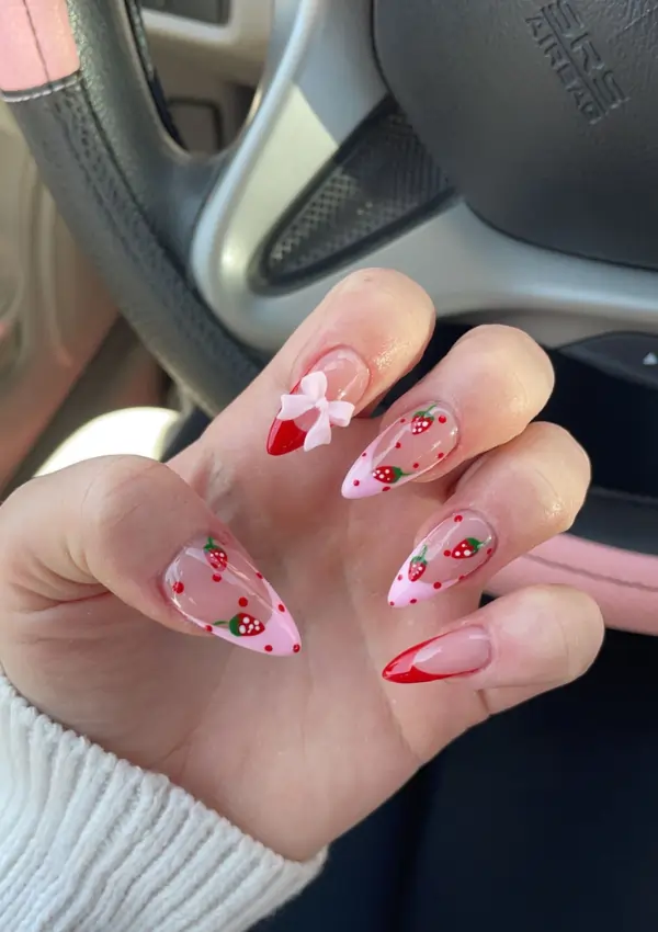 strawberry nail ideas