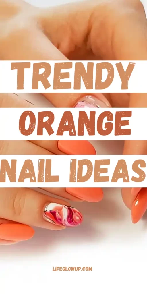 orange nail ideas